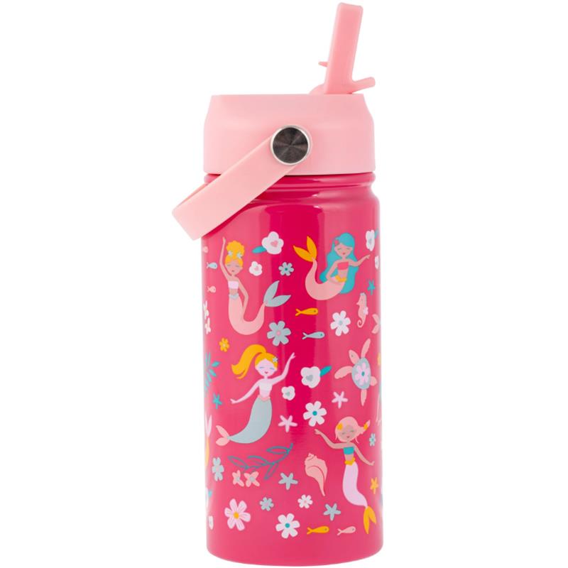 Stephen Joseph - Insulated Stainless Steel Bottle With Handle Mermaid Image 1
