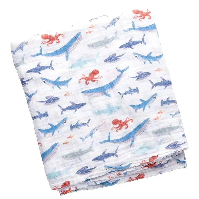 Stephen Joseph - Muslin Blankets, Shark  Image 3