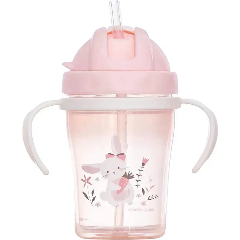 Stephen Joseph Sippy Cups For Toddlers With Straw, Bunny Image 1