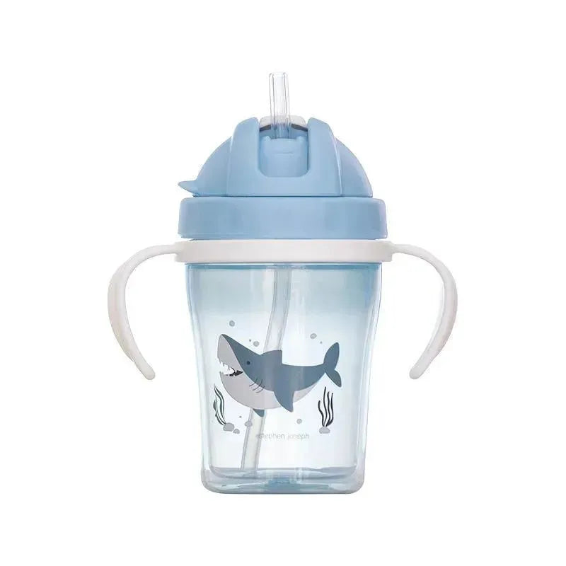 Stephen Joseph Sippy Cups For Toddlers With Straw, Shark Image 1