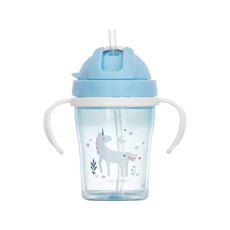 Stephen Joseph Sippy Cups For Toddlers With Straw, Unicorn Image 1