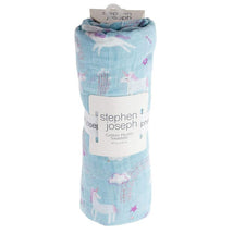 Stephen Joseph Unicorn Muslin Baby Blankets Image 1