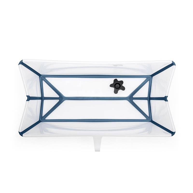 Bañera XL-soporte recién nacido FLEXI BATH Stokke transparente-azul