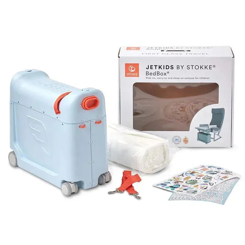 Stokke - Jetkids Bedbox 2.0 Ride-on Suitcase, Blue Sky Image 1