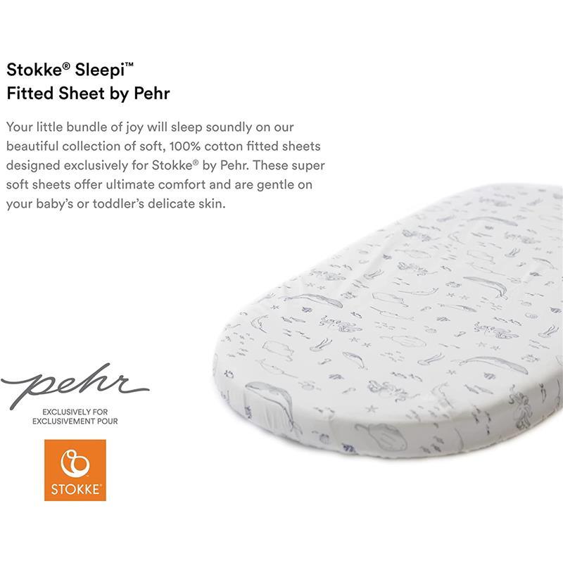 Stokke - Sleepi Fitted Sheet by Pehr, Life Aquatic Image 3