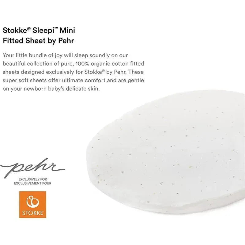 Stokke - Sleepi Mini Fitted Sheet by Pehr, Celestial Image 3