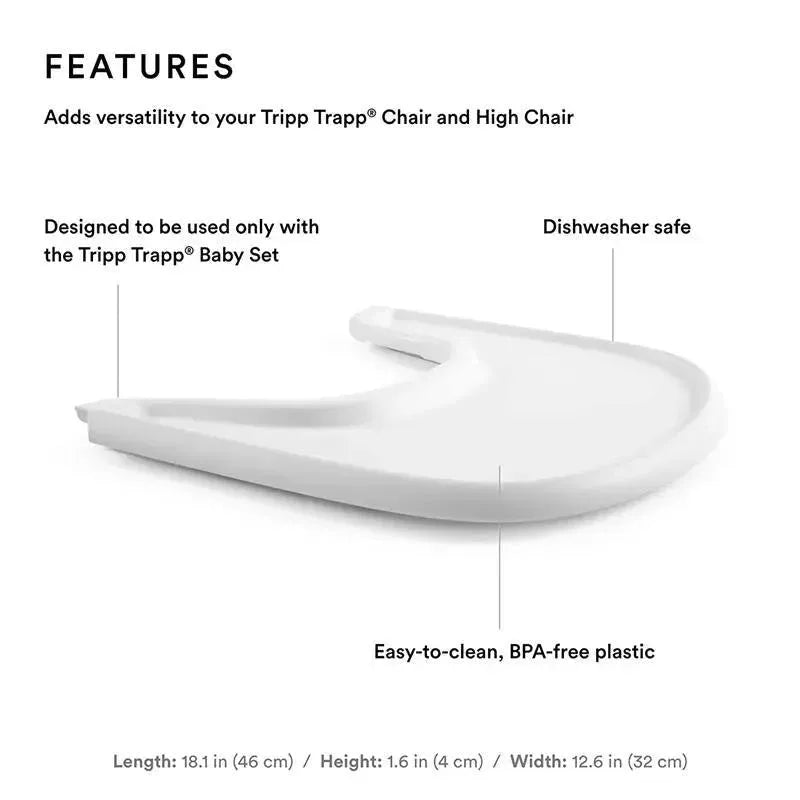 Stokke Tray, White - Compatible with the Stokke® Baby Set from V2 onwards Image 2