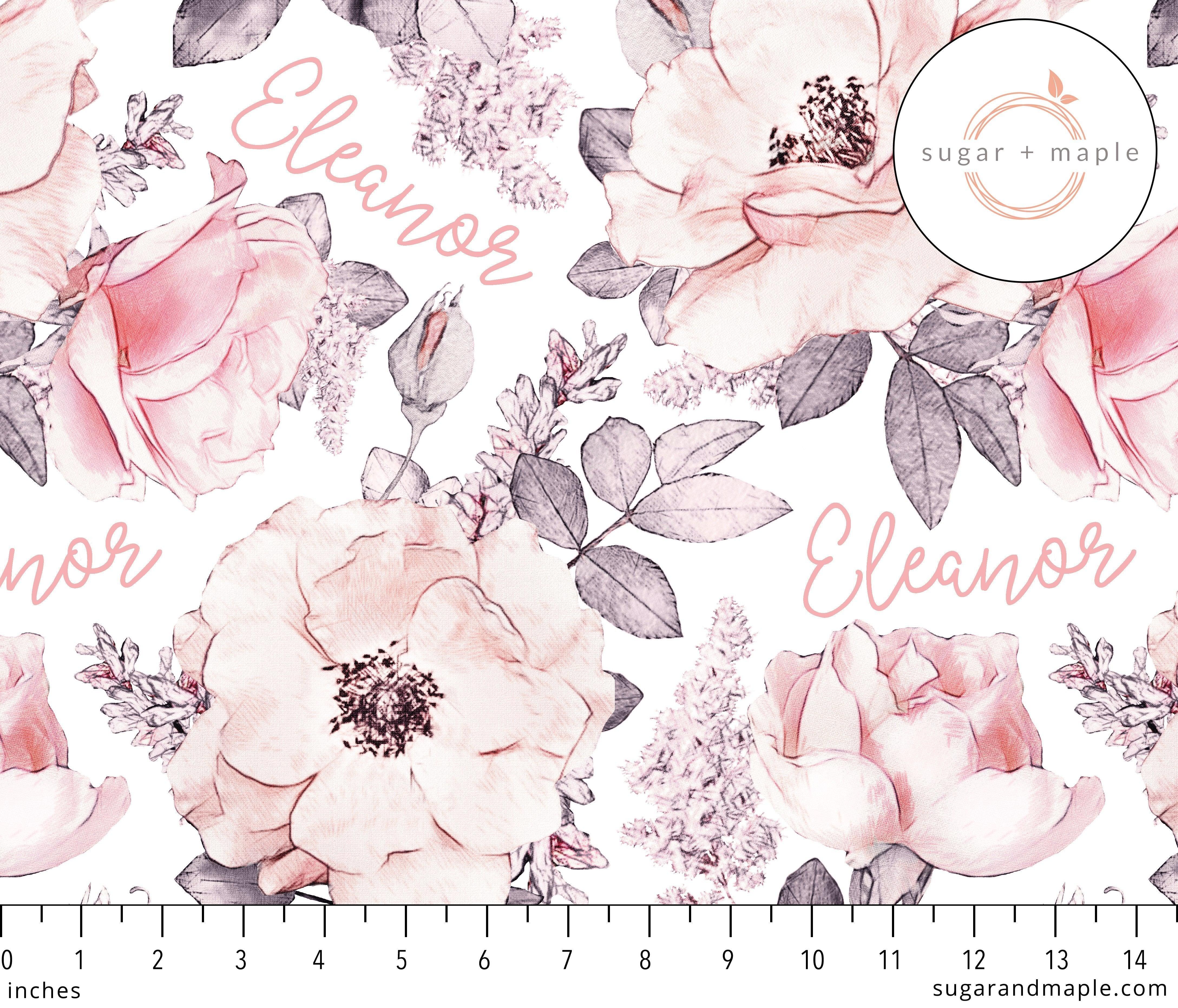 Sugar + Maple Personalized Large Blanket & Hat Set | Wallpaper Floral - MacroBaby