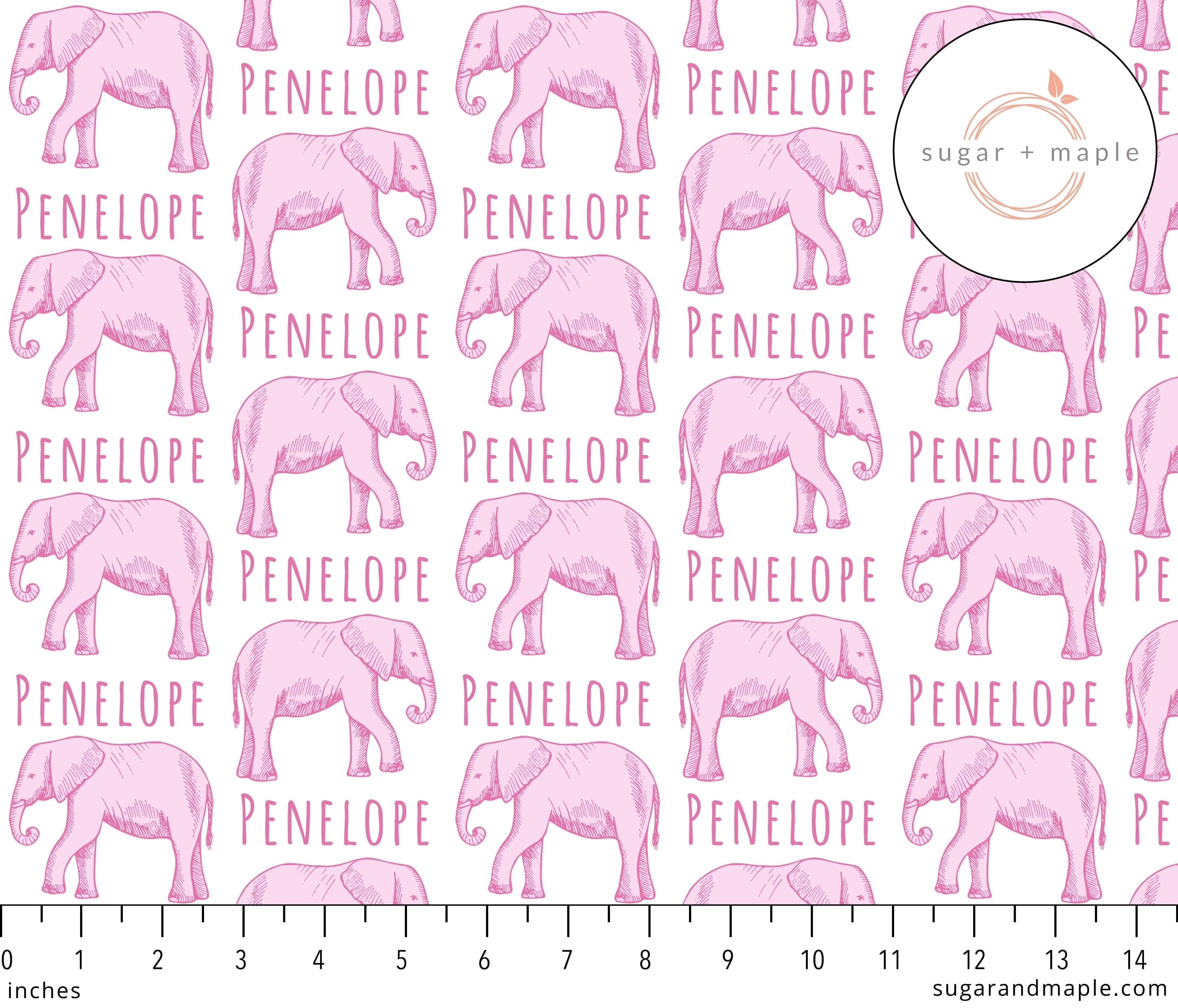 Sugar + Maple Personalized Plush Minky Fleece Personalized Blanket | Elephant Pink - MacroBaby