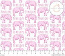 Sugar + Maple Personalized Plush Minky Fleece Personalized Blanket | Elephant Pink - MacroBaby