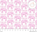 Sugar + Maple Personalized Small Blanket & Hat Set | Elephant Pink - MacroBaby