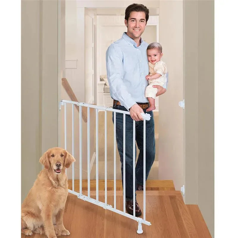 Summer Infant Simple-To-Secure Walk Thru Baby Gate, White Metal Image 3