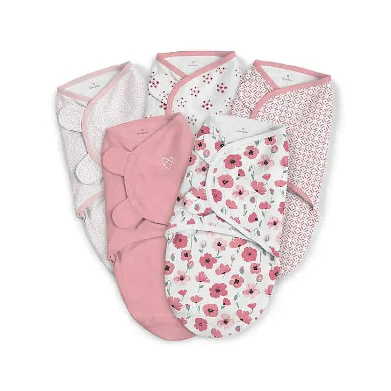 Summer Infant - Swaddleme Original Swaddle 5-Pk, Floral Girl (Small) Image 1