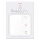 Swaddle Designs - 2Pk Swaddleduo, Pastel Pink Polka Dots + Hearts Image 1