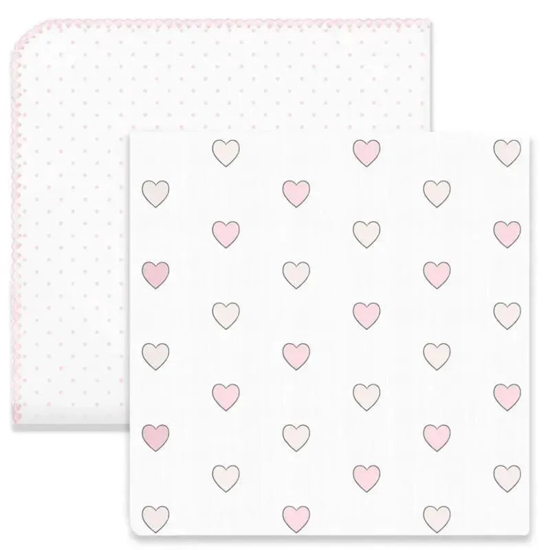 Swaddle Designs - 2Pk Swaddleduo, Pastel Pink Polka Dots + Hearts Image 3