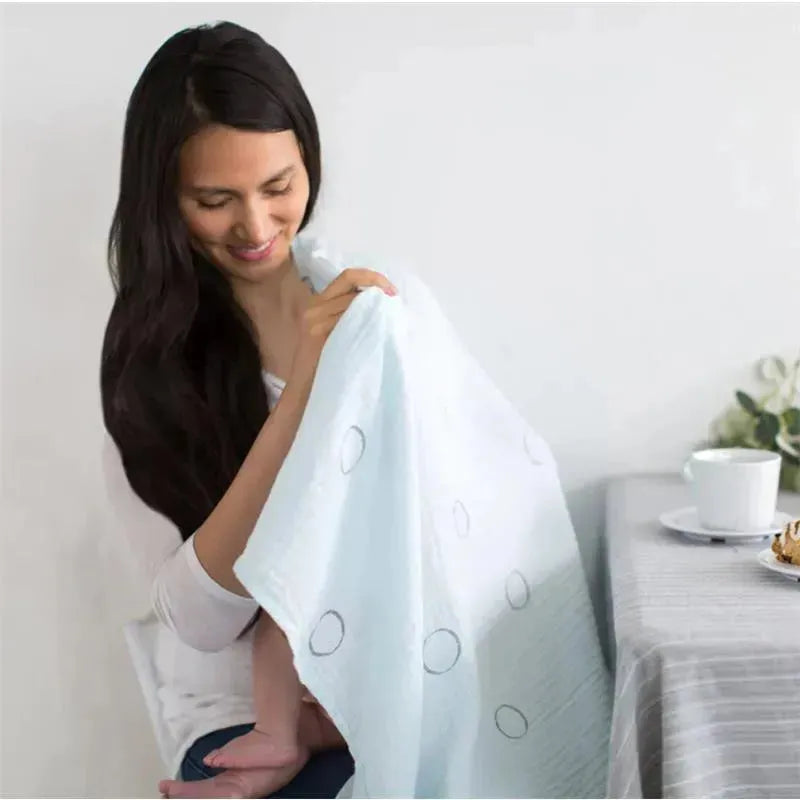 Swaddle Designs - 3Pk Bubbly Soft Blue, Marquisette Swaddles Image 2