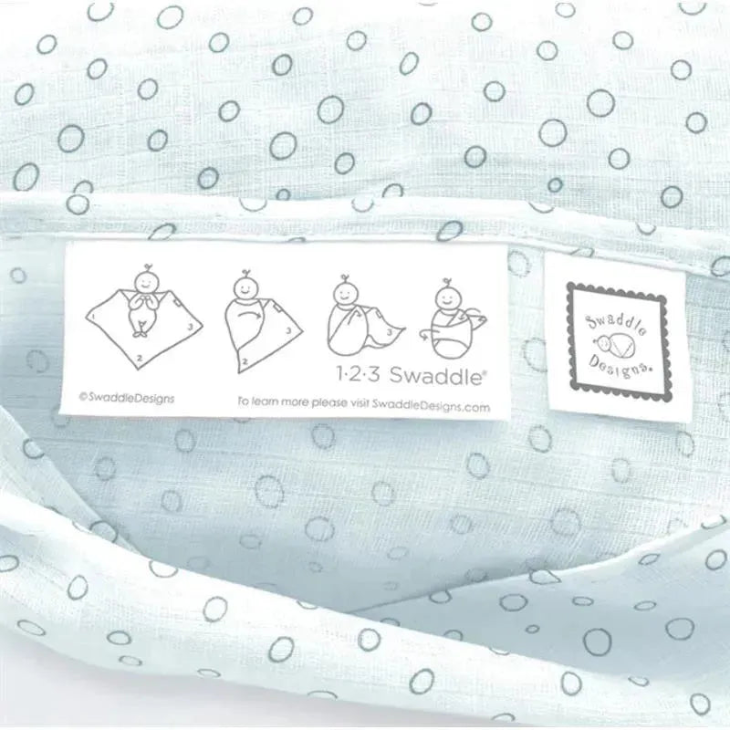 Swaddle Designs - 3Pk Bubbly Soft Blue, Marquisette Swaddles Image 3