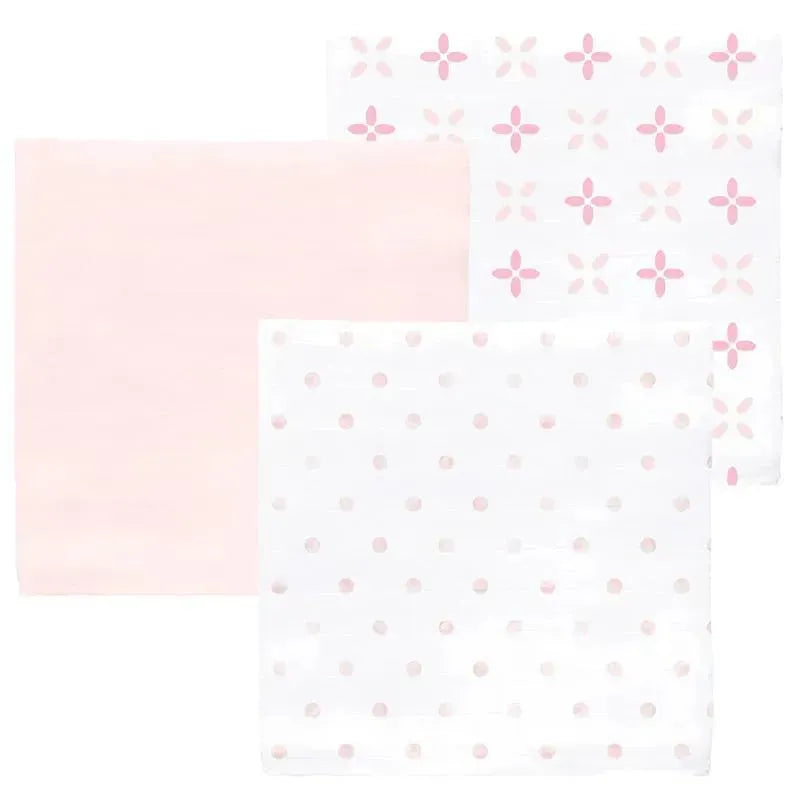 Swaddle Designs - 3Pk Muslin Swaddle Blankets, Pink Springfield Image 1