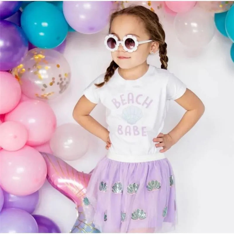 Sweet Wink - Baby Girl Seashell Tutu Dress Up Skirt Image 3