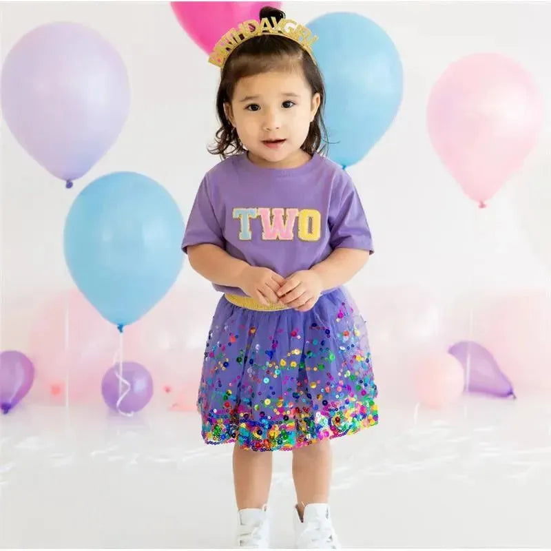 Sweet Wink - Kids Second Birthday Patch Short Sleeve T-Shirt Image 3