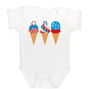 Sweet Wink - Patriotic Ice Cream Short Sleeve Bodysuit, 4Th Of July Image 1