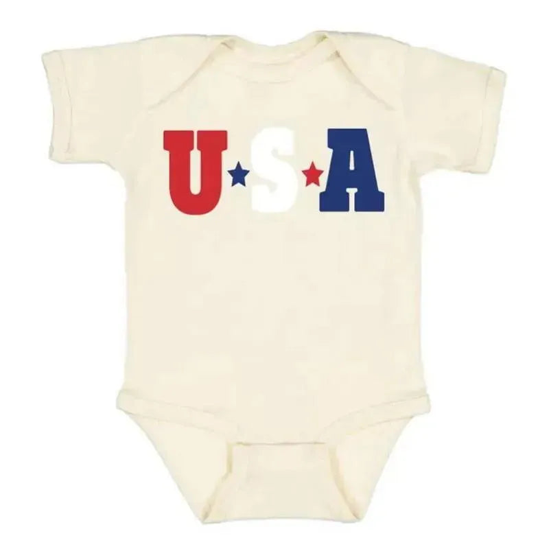 Sweet Wink - Usa Short Sleeve Bodysuit, 4Th Of July Image 1