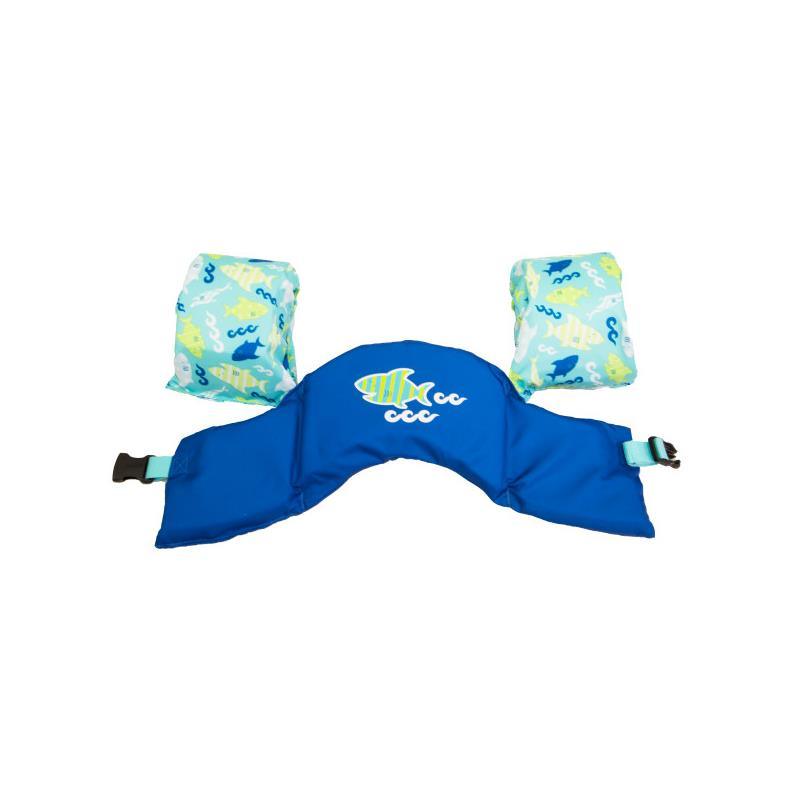 Swimways - Blue Fish Swim Trainer Life Jacket 30-50LB Image 3