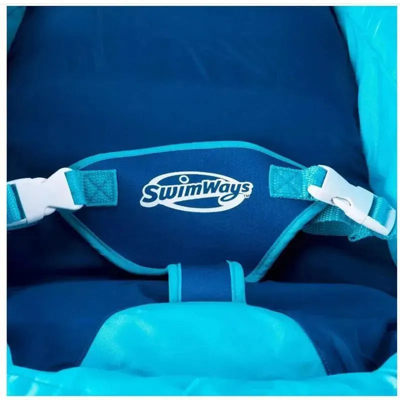 Swimways - Infant Baby Spring Float, Blue | Baby Pool Float with Canopy Image 3
