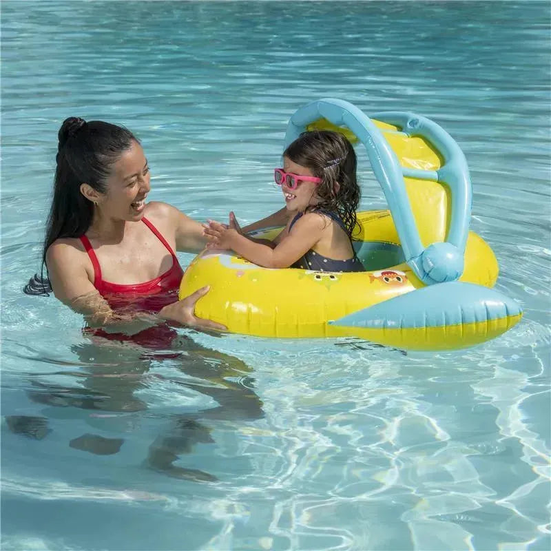 SwimWays Pinkfong Baby Shark Sun Canopy Baby Boat with Music Image 4
