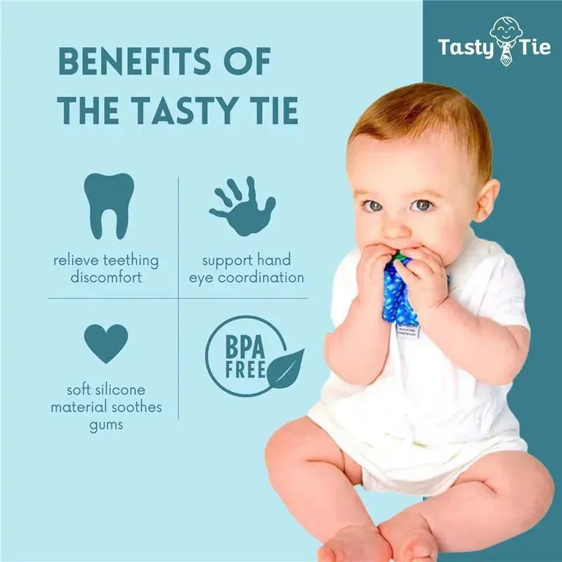 Tasty Tie - Teething Bib Tie, USA Flag Image 6