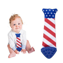 Tasty Tie - Teething Bib Tie, USA Flag Image 1