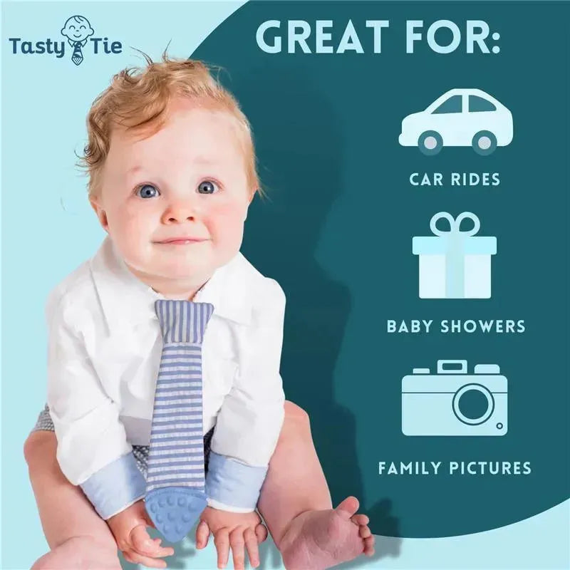Tasty Tie - Teething Bib Tie, USA Flag Image 2