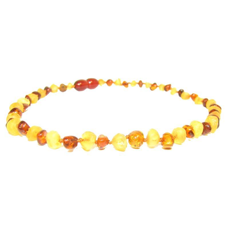 The Amber Monkey - Baroque Baltic Amber 12-13 inch Necklace, Raw Lemon/Polished Cognac POP Image 1