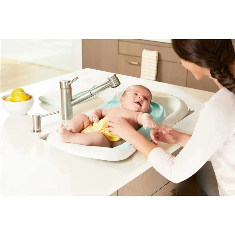 The First Years 4-in-1 Warming Comfort Tub - Teal/White Image 5