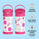 THERMOS - 12Oz Stainless Steel Insulated Straw Bottle, Barbie Image 2