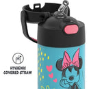 THERMOS - 12Oz Stainless Steel Insulated Straw Bottle, Minnie Mouse Image 3