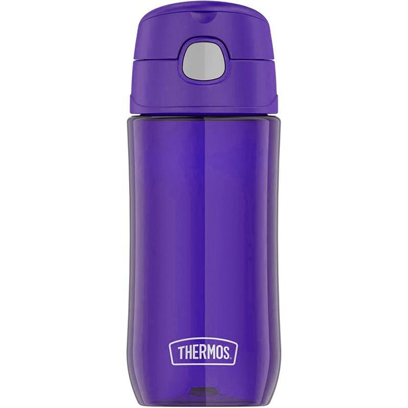 Thermos Funtainer Hydration Plastic Bottle With Spout Lid 16 Oz, Purple Image 1