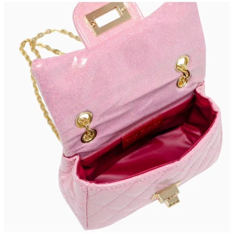 Tiny Treats - Classic Quilted Sparkle Mini Purse, Baby Purple Image 3