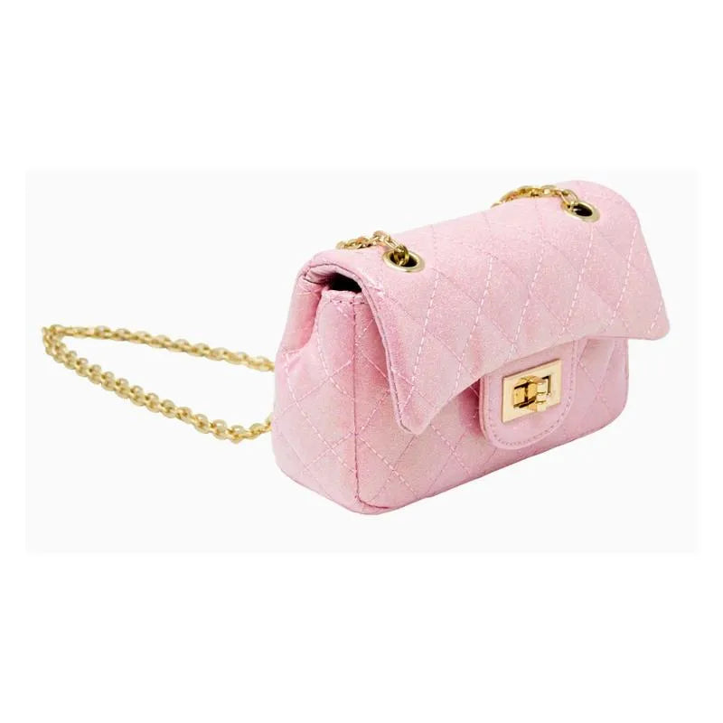 Tiny Treats - Classic Quilted Sparkle Mini Purse, Baby Purple Image 4
