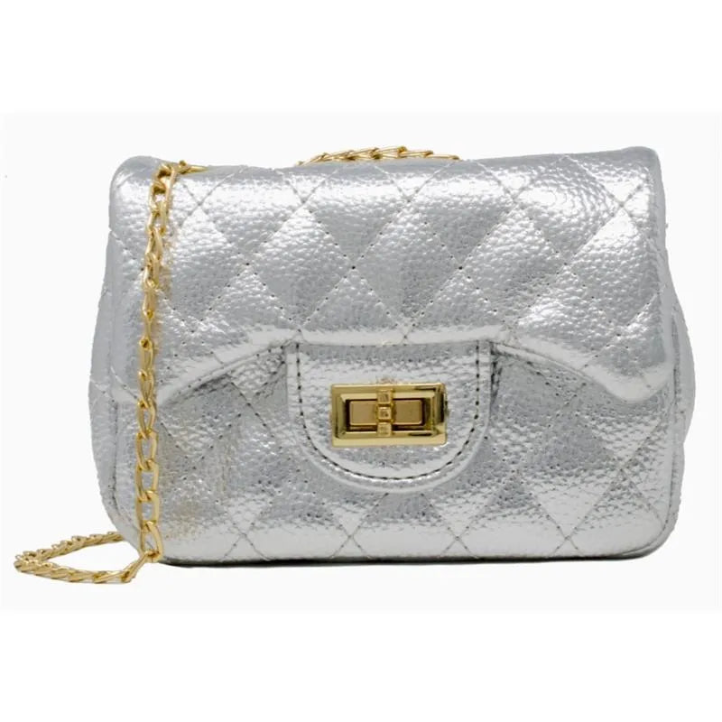 Tiny Treats - Metallic Classic Mini Purse, Silver Image 1