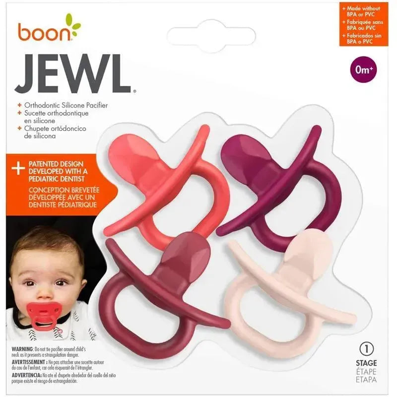 Tomy - Boon Jewl 4 Pk Stage 1 Pacifier Pink, 0M Image 17