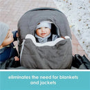 Tomy - Infant Car Seat Cover, Heather Grey Image 6