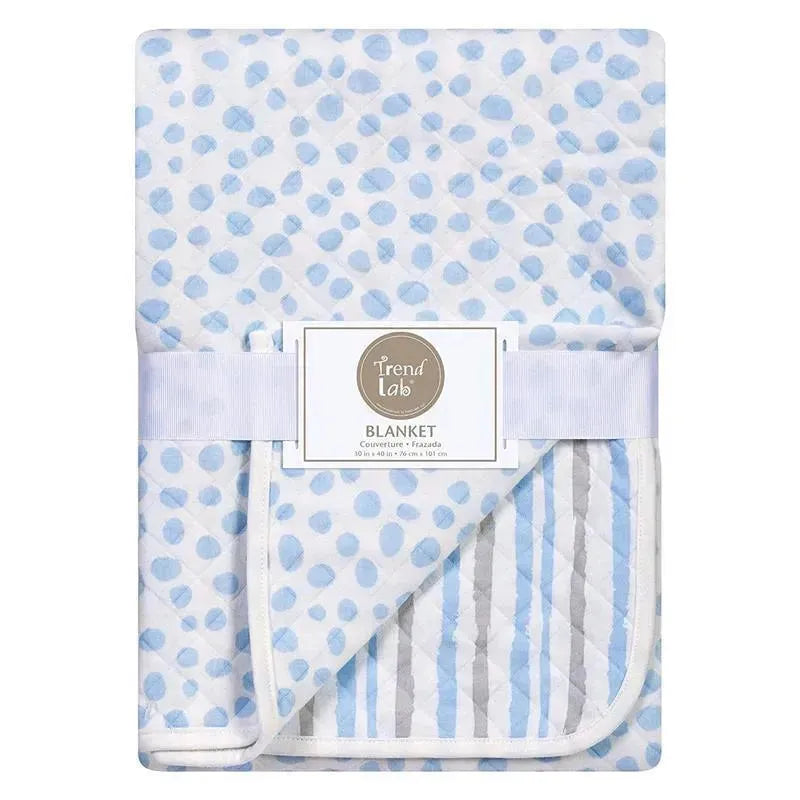 Trend Lab Cloud Knit Blanket, Blue/Gray Image 1