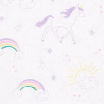 Trend Lab - Rainbow Flannel Changing Pad Cover, Unicorn Image 2