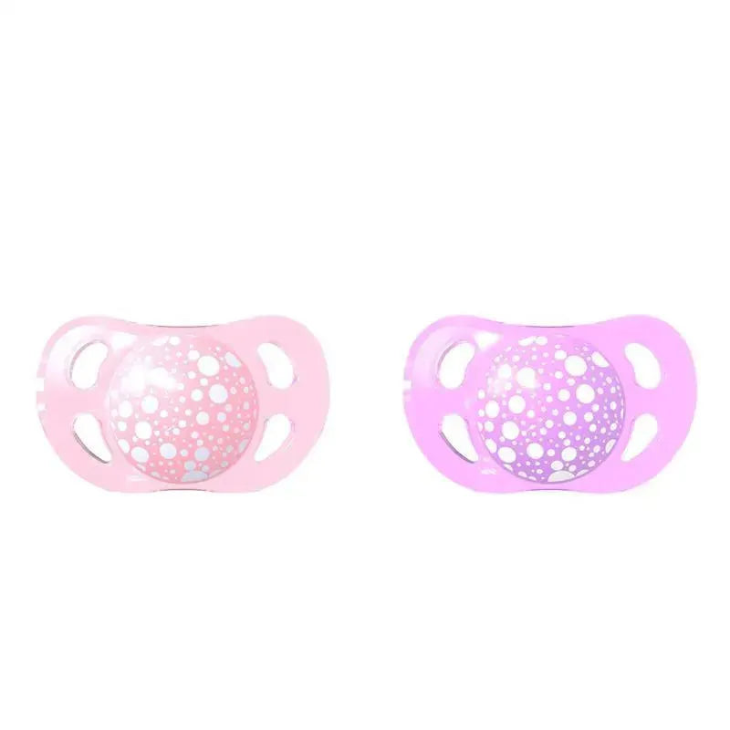 Twistshake 2-Pack 0-6M Pacifier - Light Pink/Lavender Image 3
