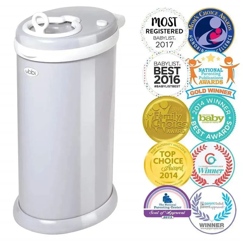 Ubbi - Steel Odor Locking Diaper Pail, Grey Image 3