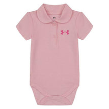 Under Armour - Baby Girl Logo Polo Bodysuit, Pink Sugar Image 1