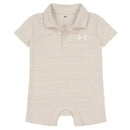 Under Armour - Baby Neutral Polo Shortall Stripes, Ivory Image 1