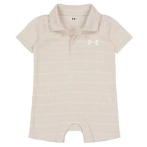 Under Armour - Baby Neutral Polo Shortall Stripes, Ivory Image 1