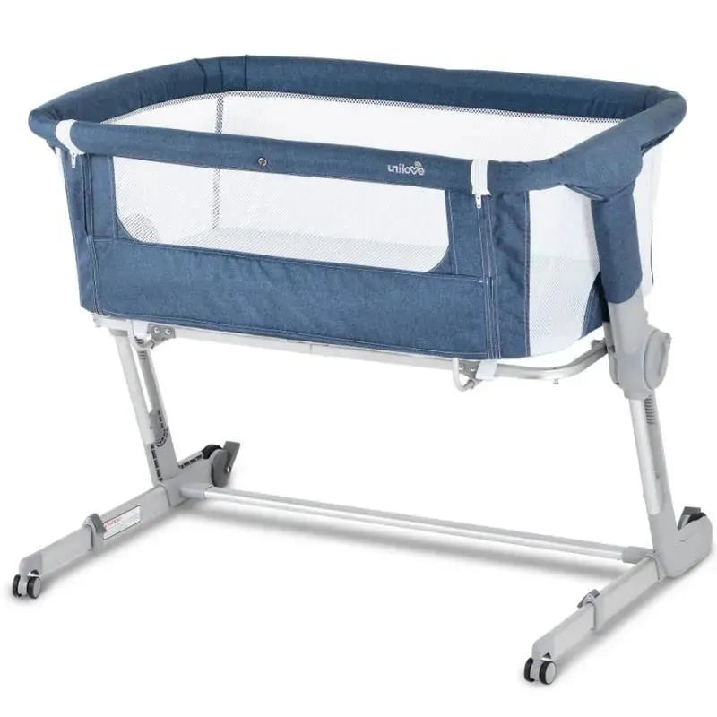 Unilove - Hug Me Plus 3-In-1 Bedside Sleeper, Airflow Denim Blue Image 1